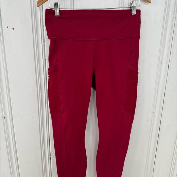 Fabletics Pants - Fabletics PowerHold Maroon Leggings